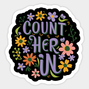 Count Her Inspire Inclusion Women's International Day 2024 Sticker
